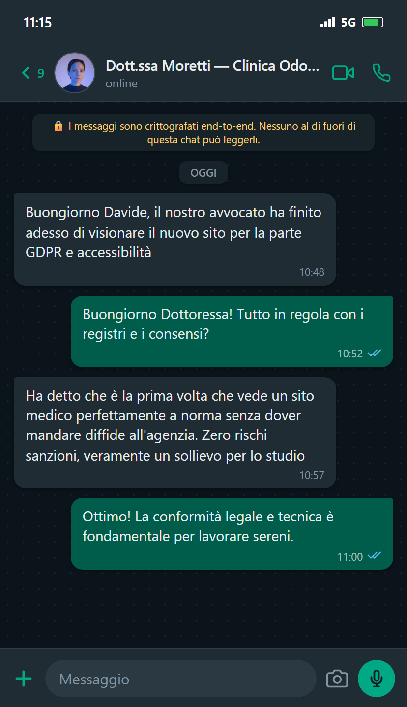 Testimonianza Dott.ssa Moretti - Clinica Odontoiatrica